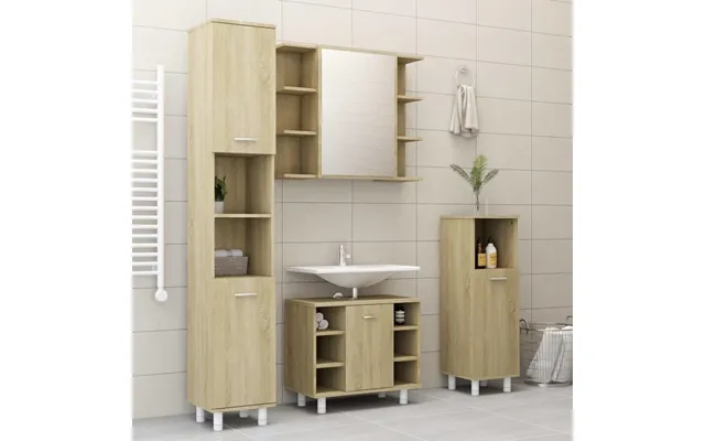 Bathroom cabinet 30x30x179 cm particleboard sonoma oak product image