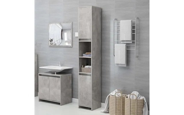 Bathroom cabinet 30x30x183,5 cm particleboard concrete gray product image