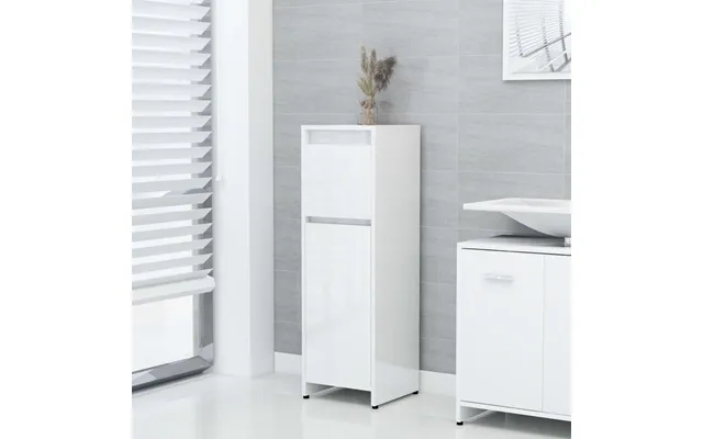 Bathroom cabinet 30x30x95 cm designed wood white high gloss product image