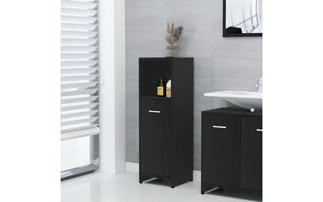 Bathroom Cabinet 30x30x95 Cm Designed Wood Black product image