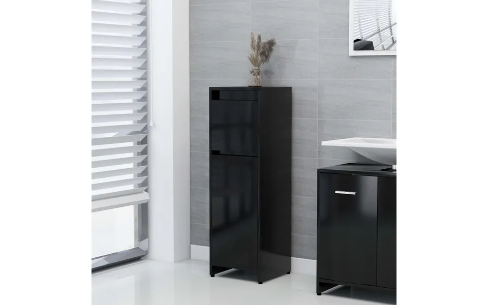 Bathroom cabinet 30x30x95 cm designed wood black