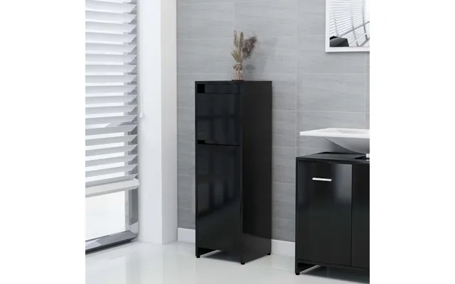 Bathroom cabinet 30x30x95 cm designed wood black product image