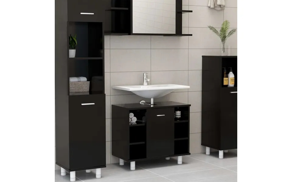 Bathroom cabinet 60x32x53,5 cm particleboard black
