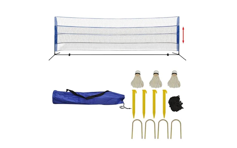 Badminton set with shuttlecocks 500 x 155 cm