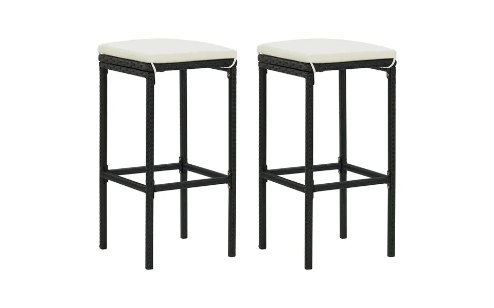 Bar stools with cushions 2 paragraph. Poly black