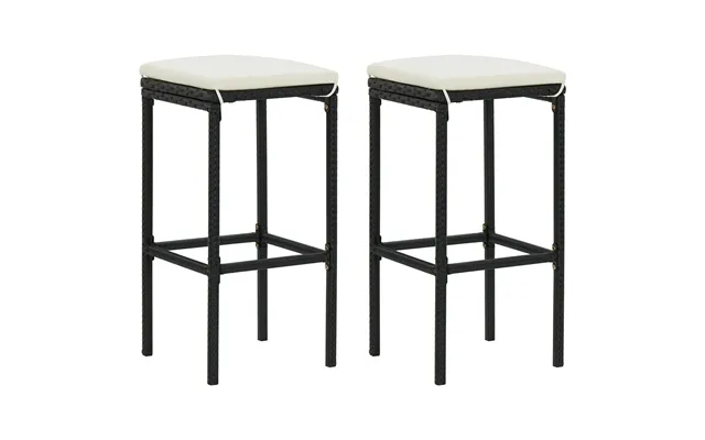 Bar stools with cushions 2 paragraph. Poly black product image