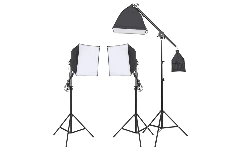 Lighting set to photo studio with tripod past, the laws softbox
