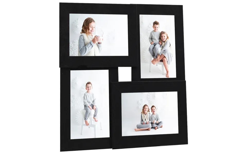 Picture frame to 4x 10x15 cm pictures mdf black