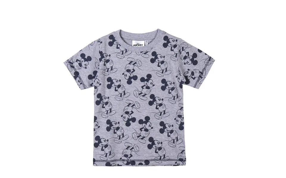 Children short sleeve t-shirt mickey mouseover gray 6 year