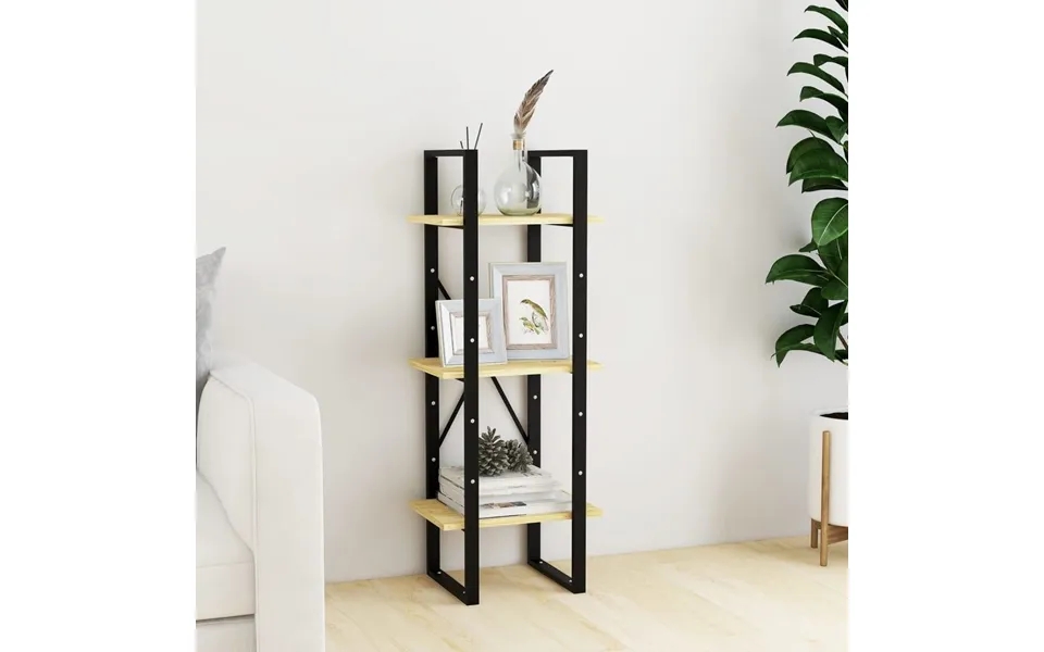 Bookshelf 40x30x105 cm 3 shelves massively pine