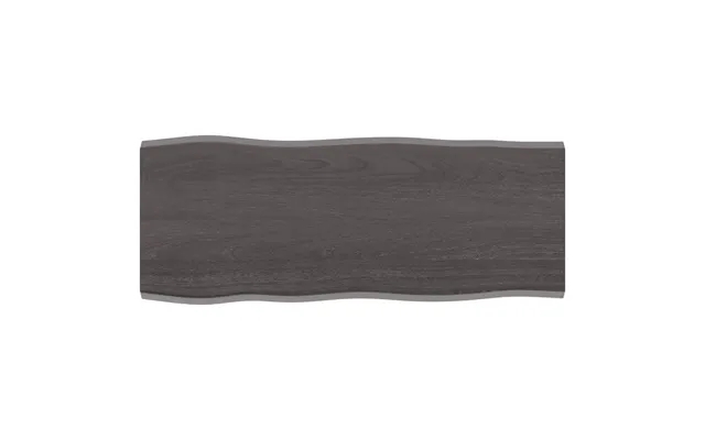 Top 100x40x2 cm natural edge treated oak dark brown product image