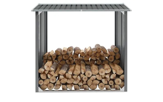 Woodshed to garden galvanized steel 172 x 91 x 154 cm gray product image