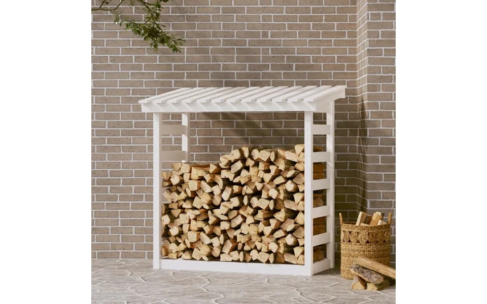 Firewood rack 108x64,5x110 cm massively pine white