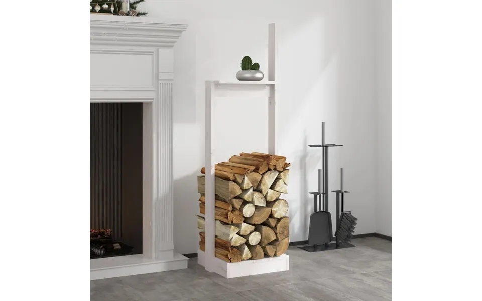 Firewood rack 33,5x30x110 cm massively pine white