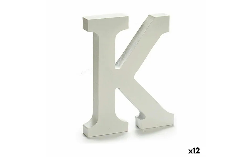 Letter k wood white 1,8 x 21 x 17 cm 12 devices