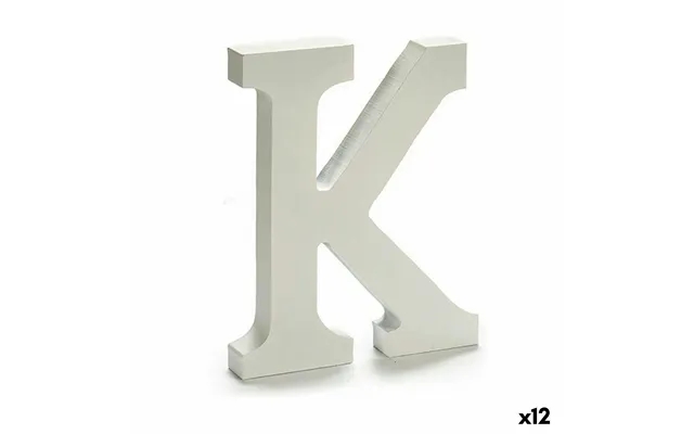 Letter k wood white 1,8 x 21 x 17 cm 12 devices product image