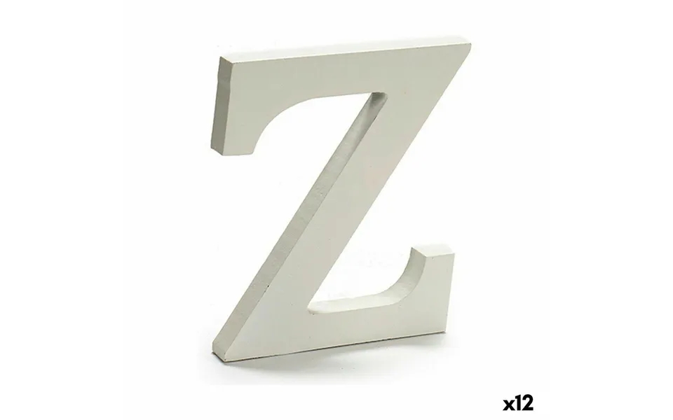 Letter z wood white 1,8 x 21 x 17 cm 12 devices