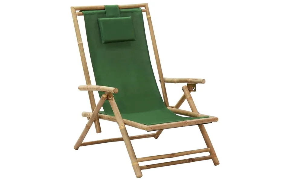 Camping chair bamboo past, the laws fabric green