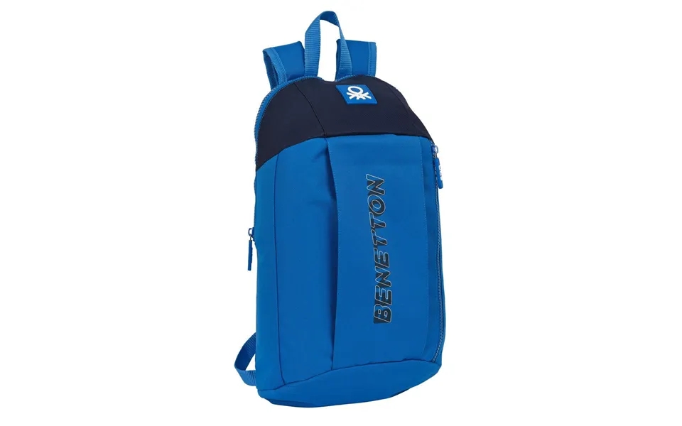 Casual backpack benetton deep water blue 10 l