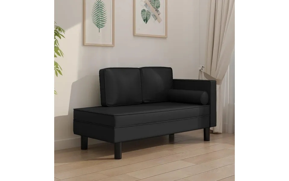 Chaise with cushions past, the laws holsteins imitation leather black