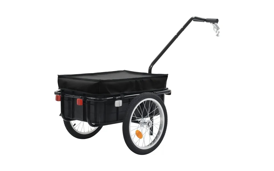 Bike trailer handcart 155x60x83 cm steel black