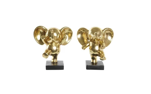 Decorative figure 19 x 14 x 20,5 cm elephant black golden 2 devices product image