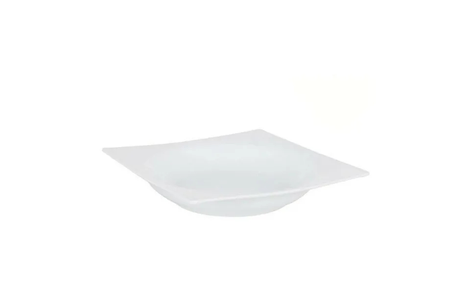 Deep plate zen china white 20 x 20 x 3,5 cm