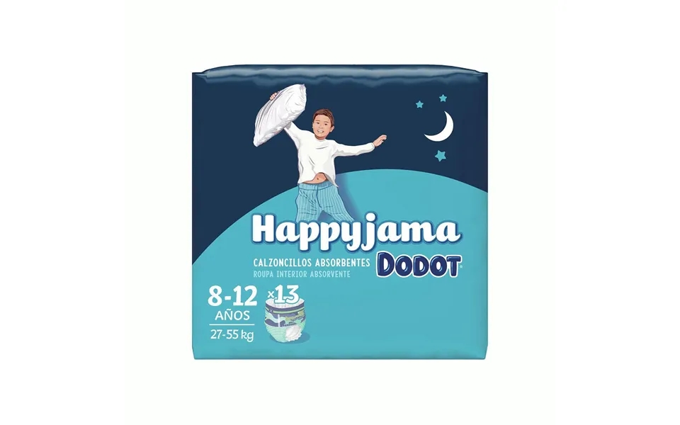 Engangsbleer Dodot Happyjama 8-12 År Størrelse 8 13 Enheder Underbukser