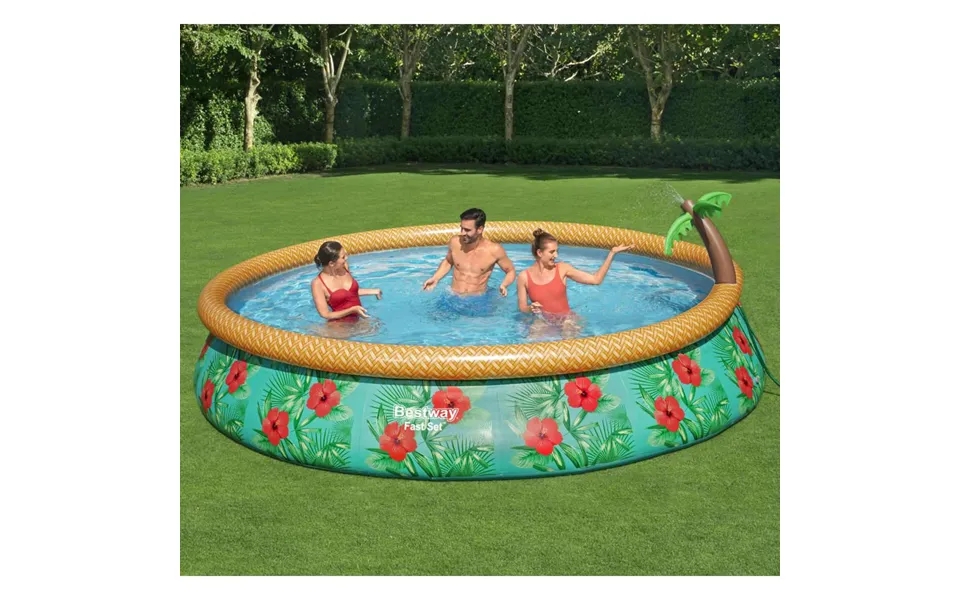 Fixed seen inflatable poolsæt paradise palms 457x84 cm