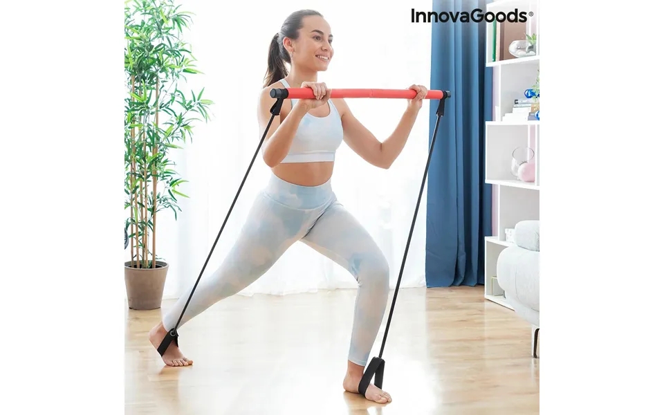 Fitness bar with resistance bands past, the laws motion guide resibar innovagoods