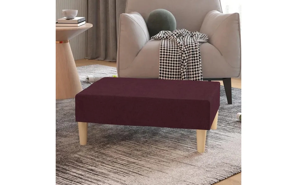 Footstool 78x56x32 cm fabric purple