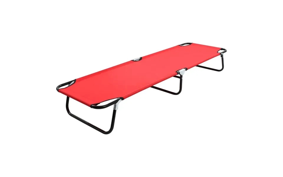 Foldable Lounger Steel Red