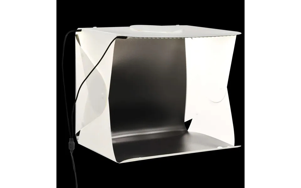 Foldbar Lyskasse Til Fotostudie 40 X 34 X 37 Cm Plastik Hvid