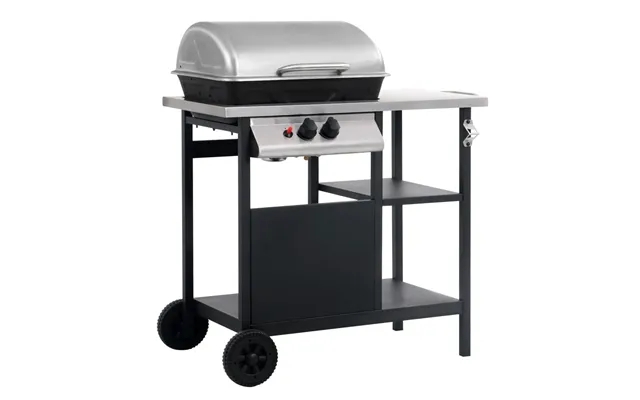 Gas grill with 3-lags side table black past, the laws silver product image