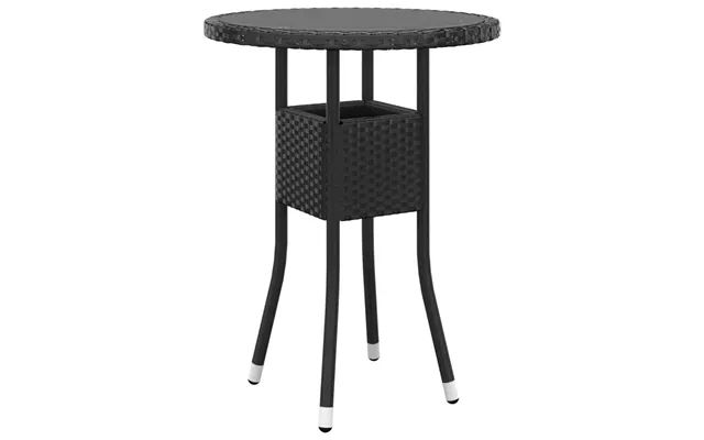 Garden table ø60x75 cm tempered glass past, the laws poly black product image