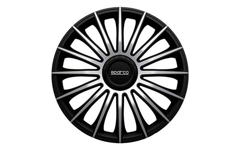Hjulkapsel Sparco Torino Cs5 Sort Sølvfarvet 15 4 Uds