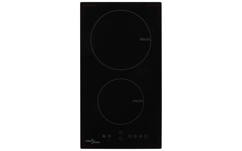 Induction with 2 burners touch control glass 3500 w