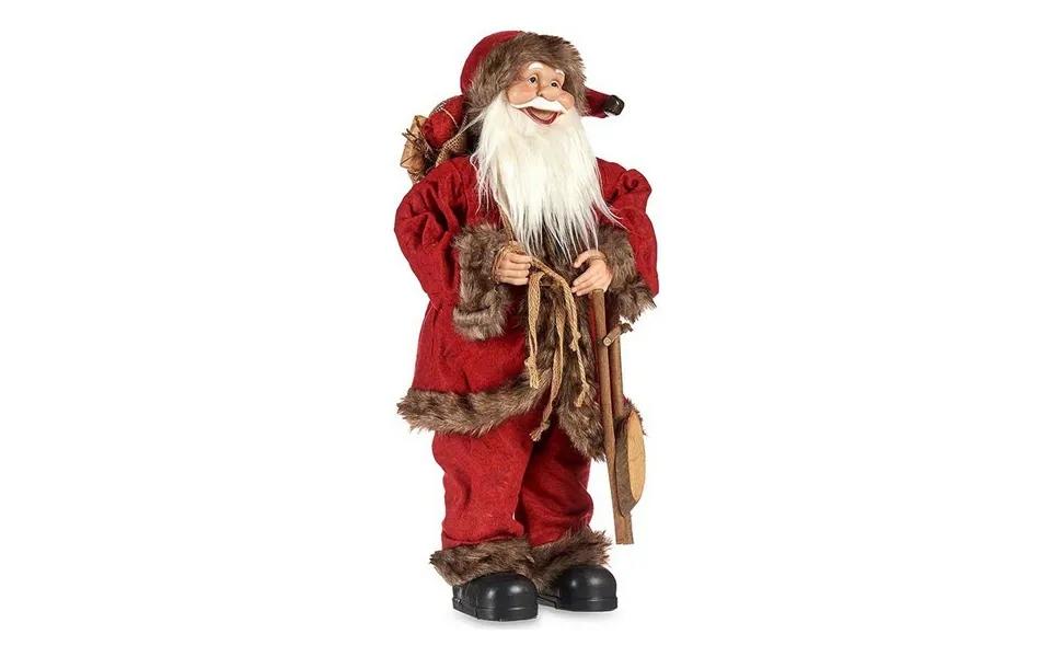 Father christmas 24 x 62 x 33,5 cm red wood brown white plastic