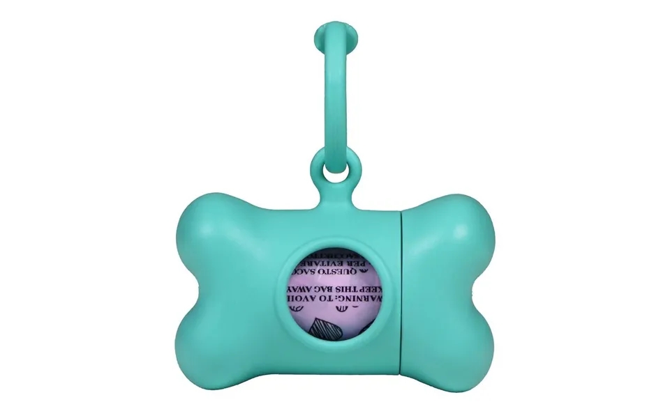 Pets posebeholder united pets bon ton nano classic dog aquamarine recycled plastic 6 x 3 x 4 cm