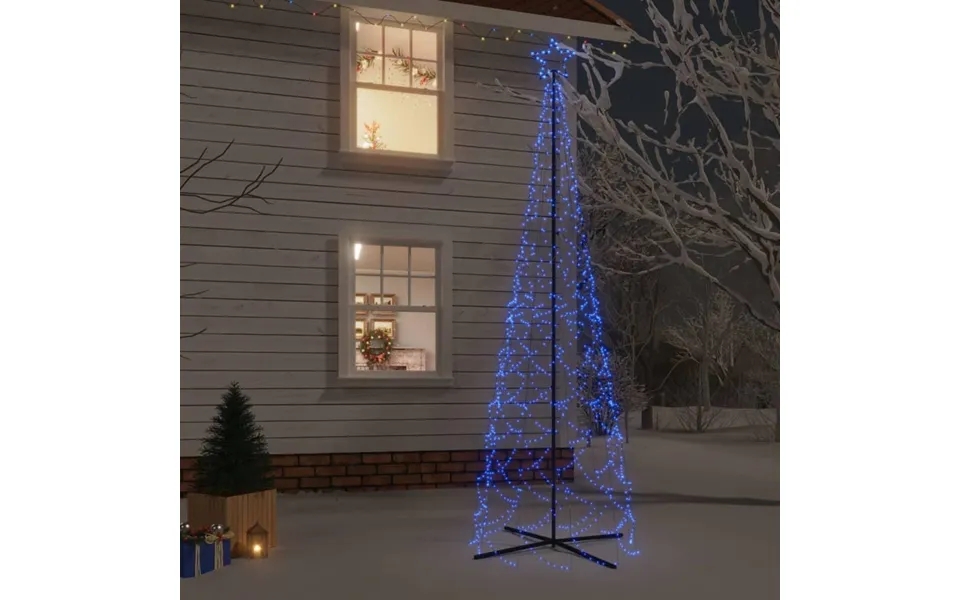 Kegleformet Juletræ 100x300 Cm 500 Led'er Blåt Lys
