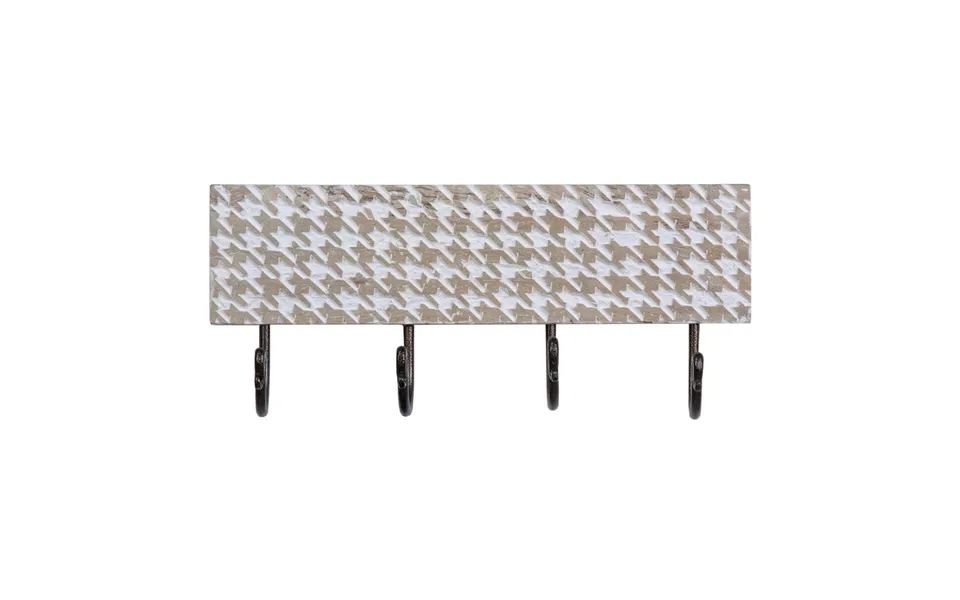 Coat rack to wall 38 x 7 x 17 cm metal wood
