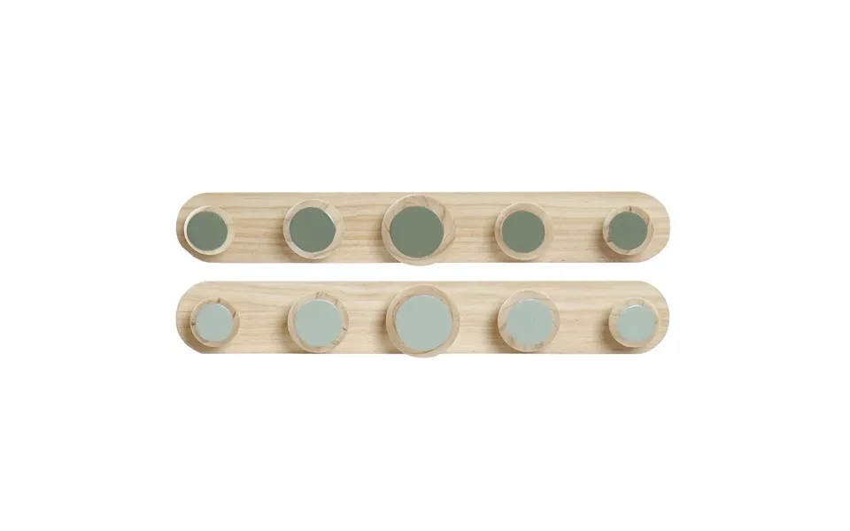 Coat rack to wall plastic wood mdf tropical 48 x 6 x 7,5 cm 2 devices