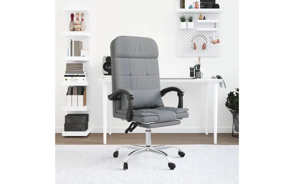 Office with massage function fabric light gray