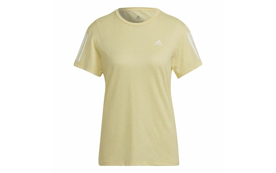 Short sleeve t-shirt to women adidas own cooler yellow p