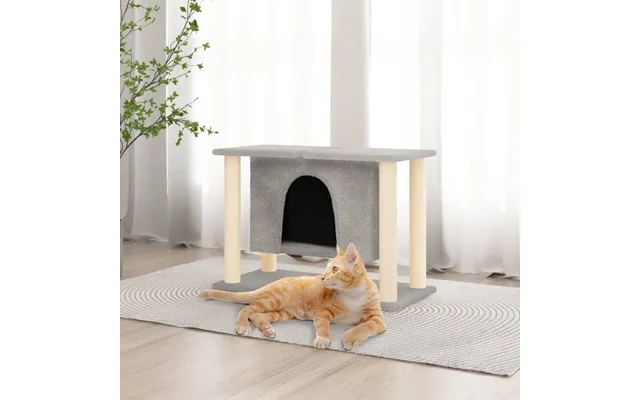 Scratching post with sisalstolper 50 cm light gray product image