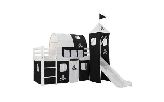 Loft bed to children with slide past, the laws increase pine 97 x 208 cm product image