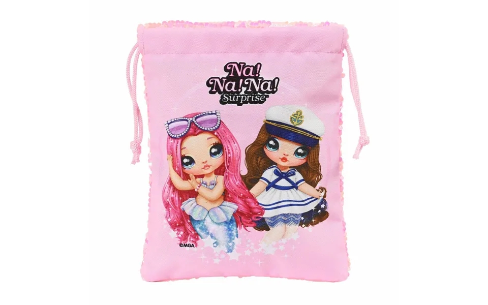 Madkasse Med Tilbehør Na Na Na Surprise Sparkles Sæk Sack Pink 20 X 25 Cm