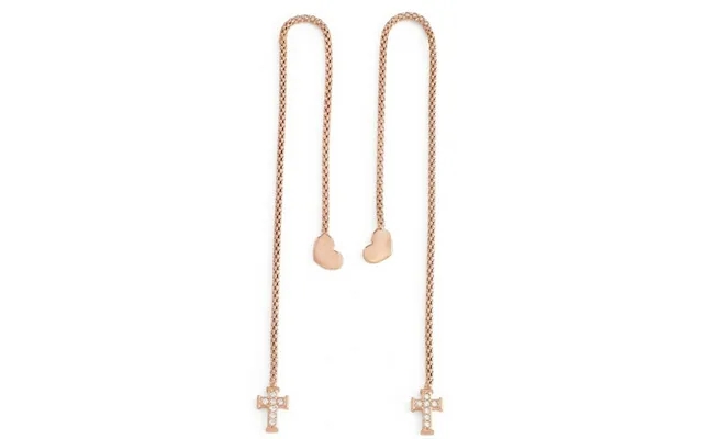 Earrings to women amen cuore croce cristalli rose gold product image