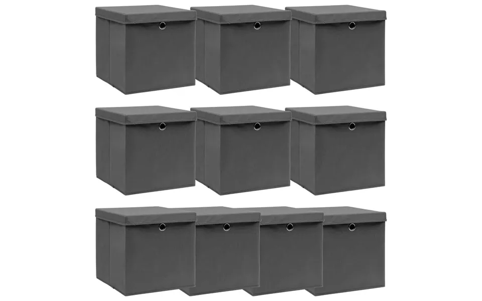 Storage boxes with layer 10 paragraph. 32X32x32 fabric gray