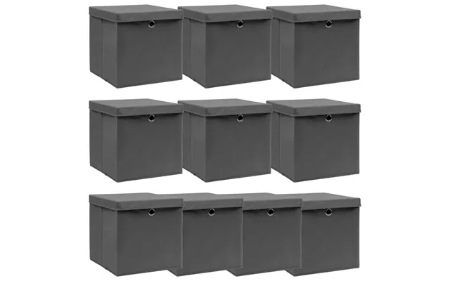 Storage boxes with layer 10 paragraph. 32X32x32 fabric gray product image